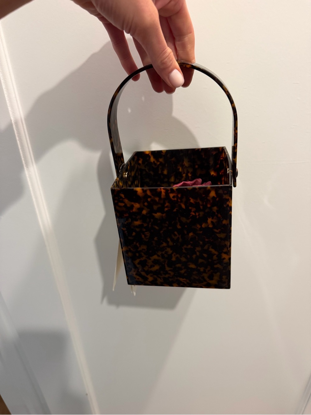 Montunas Tortoiseshell Box Tote Bag - Brown